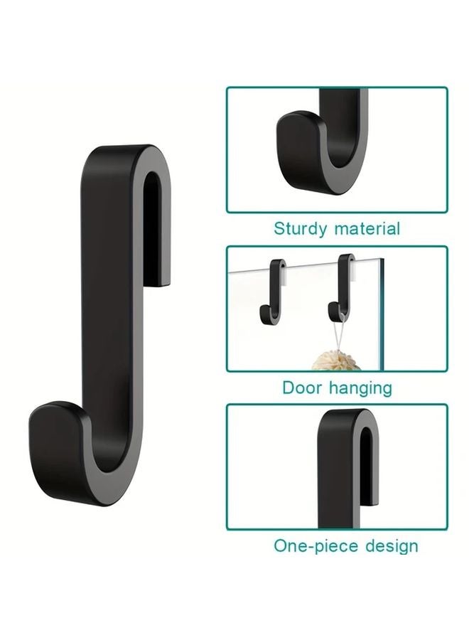 2Pcs Black Heavy Duty Silicone Hooks Non Slip Space Saving No Drill Installation - Image 5